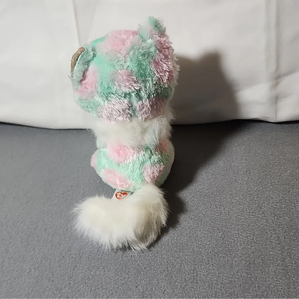 Ty Opal TySilk Plush Cat Pastel Colors Large Eyes 049563